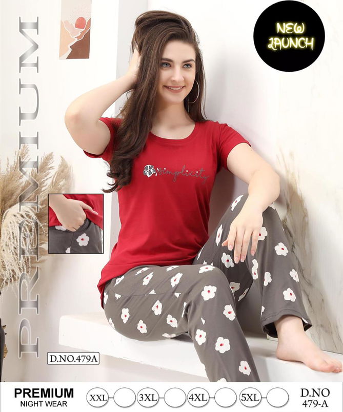 Summer Special Vol D479 Printed Night Suits Catalog
